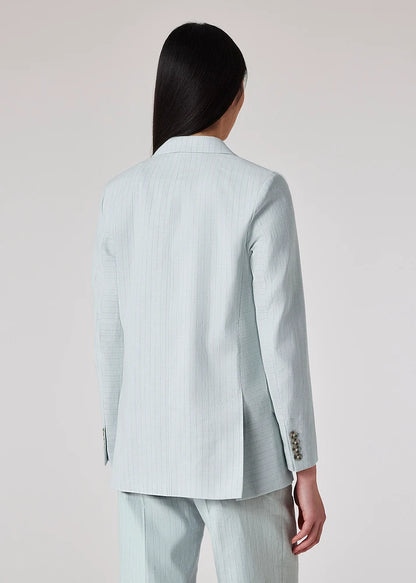 Paul smith | Veste en coton et lin - Bleu pâle