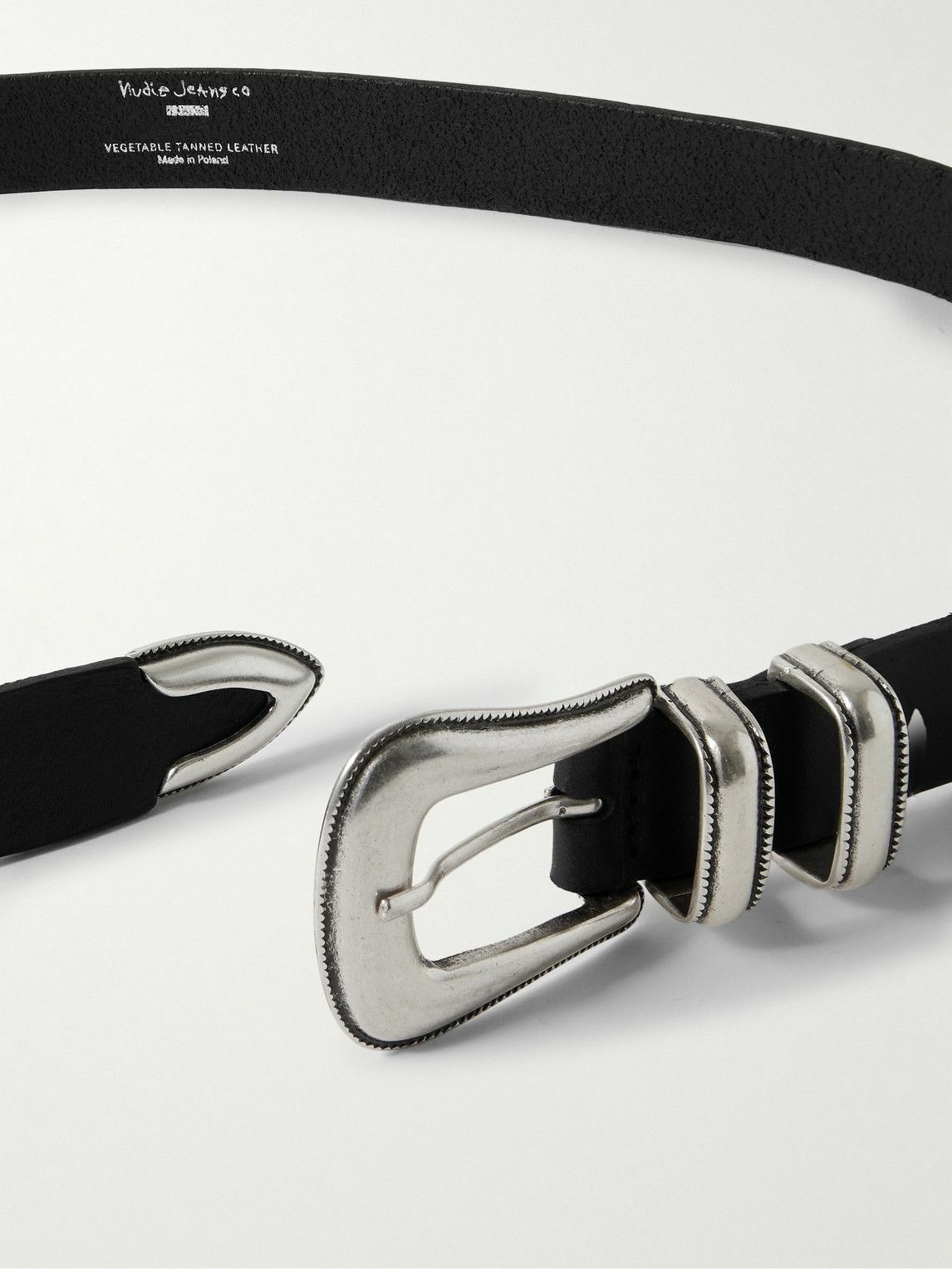 Nudie Jeans | Ceinture Western argentée noir