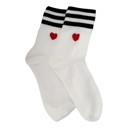 LIMLIM | Chaussettes mini "COEUR" avec rayures