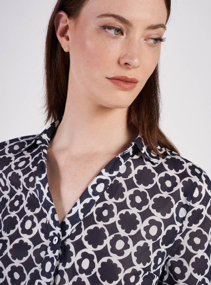 Camicettasnob | Blouse florale - Bleu