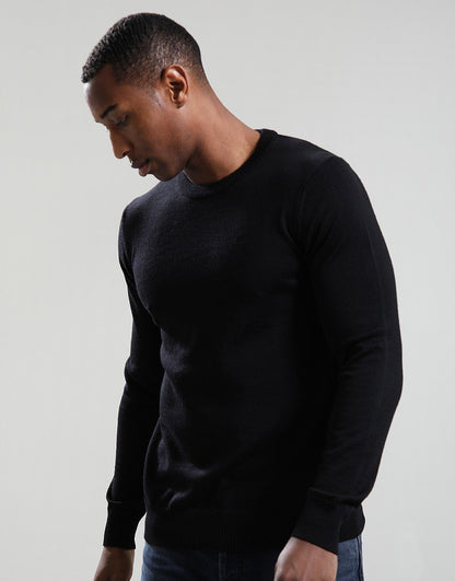 J.LINDEBERG | Pull "Keane" Merino à col rond - Noir