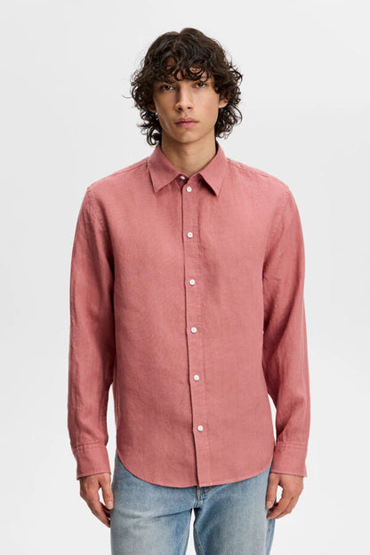 J.Lindeberg | Chemise en lin "Zachary" - Rose Fanée