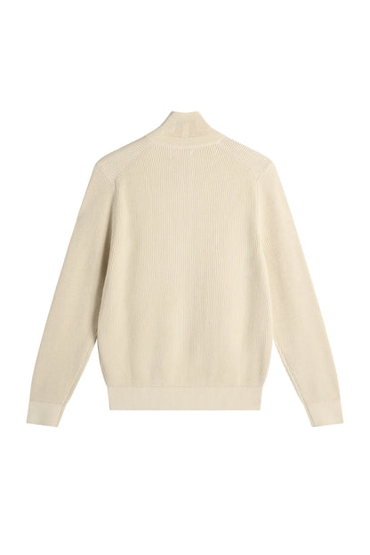 J.Lindeberg | Pull en maille à demi-fermeture éclair "Alex" - Beige Clair