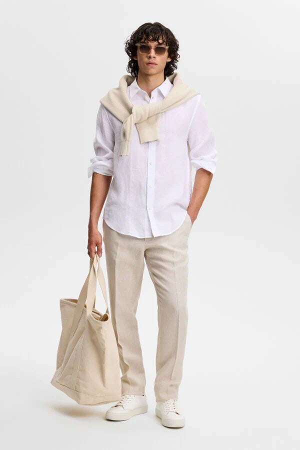 J.Lindeberg | Chemise en lin "Zachary" - Blanc
