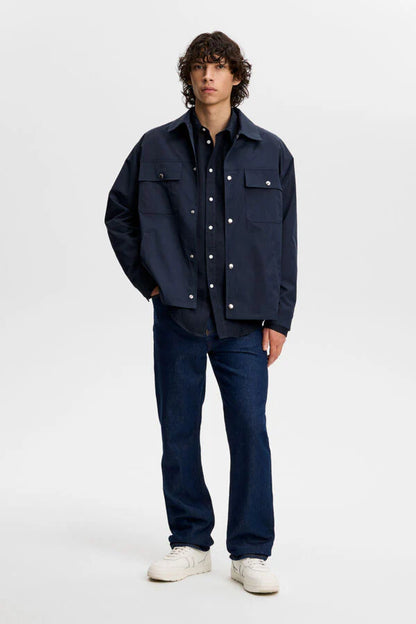 J.Lindeberg | Chemise en lin "Zachary" - Bleu Marine