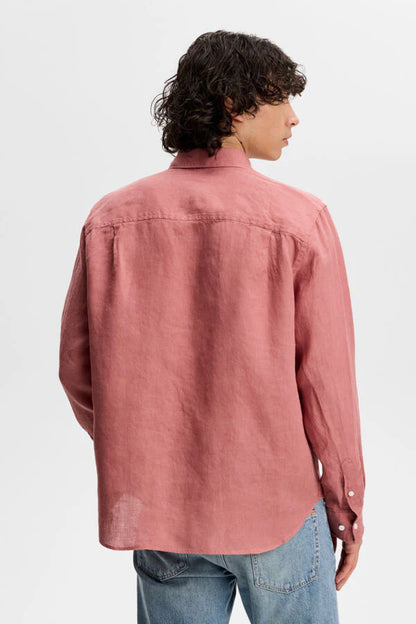 J.Lindeberg | Chemise en lin "Zachary" - Rose Fanée