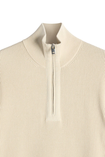 J.Lindeberg | Pull en maille à demi-fermeture éclair "Alex" - Beige Clair