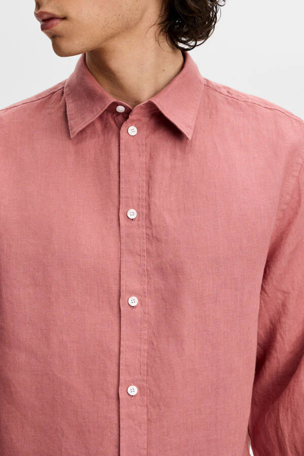 J.Lindeberg | Chemise en lin "Zachary" - Rose Fanée