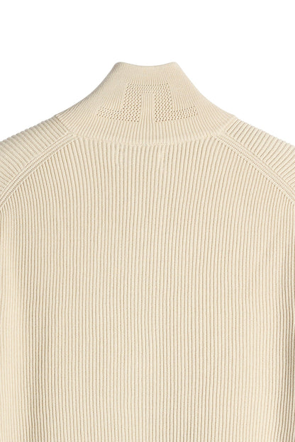 J.Lindeberg | Pull en maille à demi-fermeture éclair "Alex" - Beige Clair