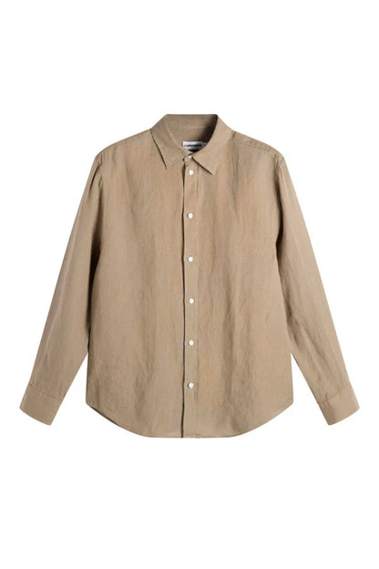 J.Lindeberg | Chemise en lin "Zachary" - Brun Marbré