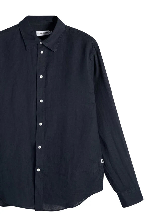 J.Lindeberg | Chemise en lin "Zachary" - Bleu Marine