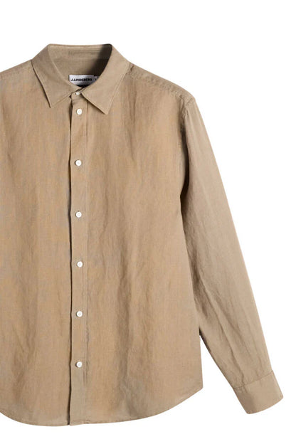 J.Lindeberg | Chemise en lin "Zachary" - Brun Marbré
