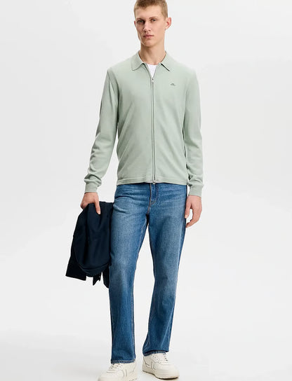 J.Lindeberg | Cardigan en laine merino "Kaleb" - Vert jadeite