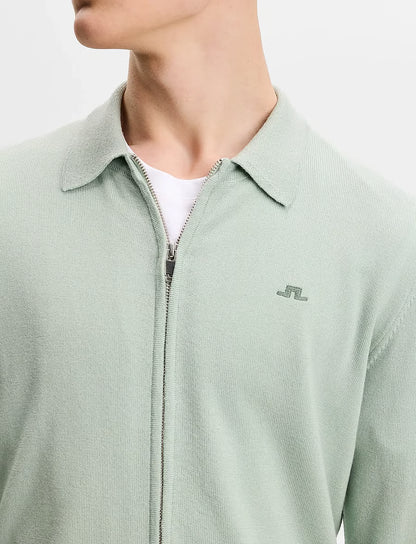 J.Lindeberg | Cardigan en laine merino "Kaleb" - Vert jadeite
