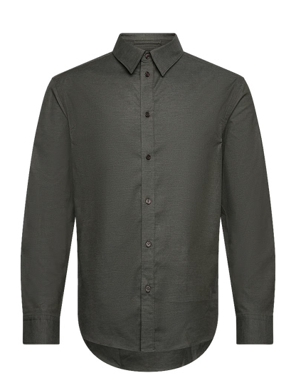 J.LINDEBERG | Chemise en flanelle légère et ajustée - Vert forêt