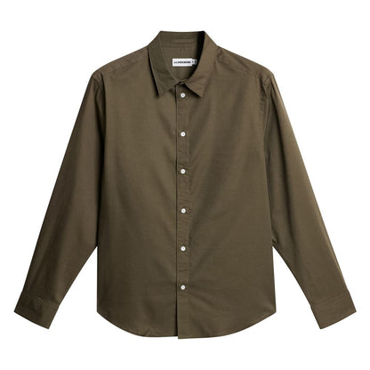 J.Lindeberg | La chemise Marlon en coton et Tencel - Vert Kalamata
