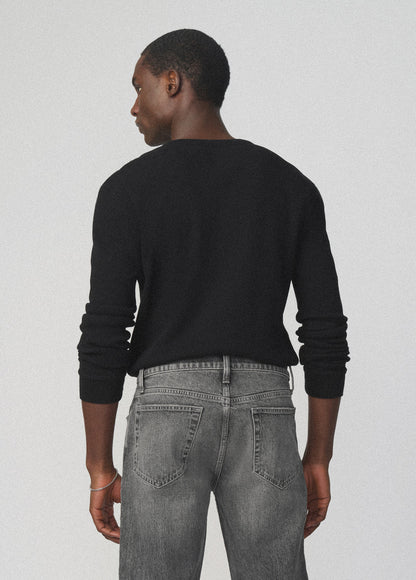 JOE'S | Henley en maille gaufrée - Noir