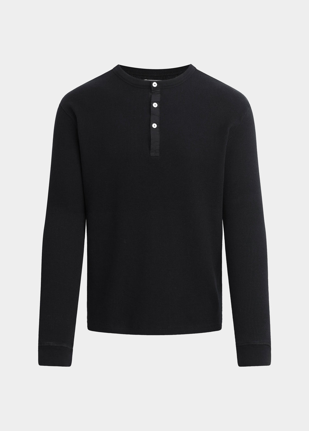 JOE'S | Henley en maille gaufrée - Noir