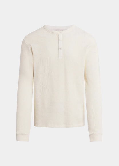 JOE'S | Henley en maille gaufrée - Écru