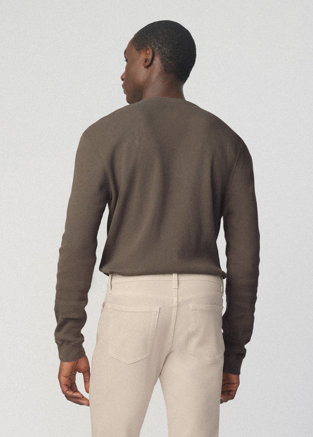 JOE'S | Henley en maille gaufrée - Vert thé