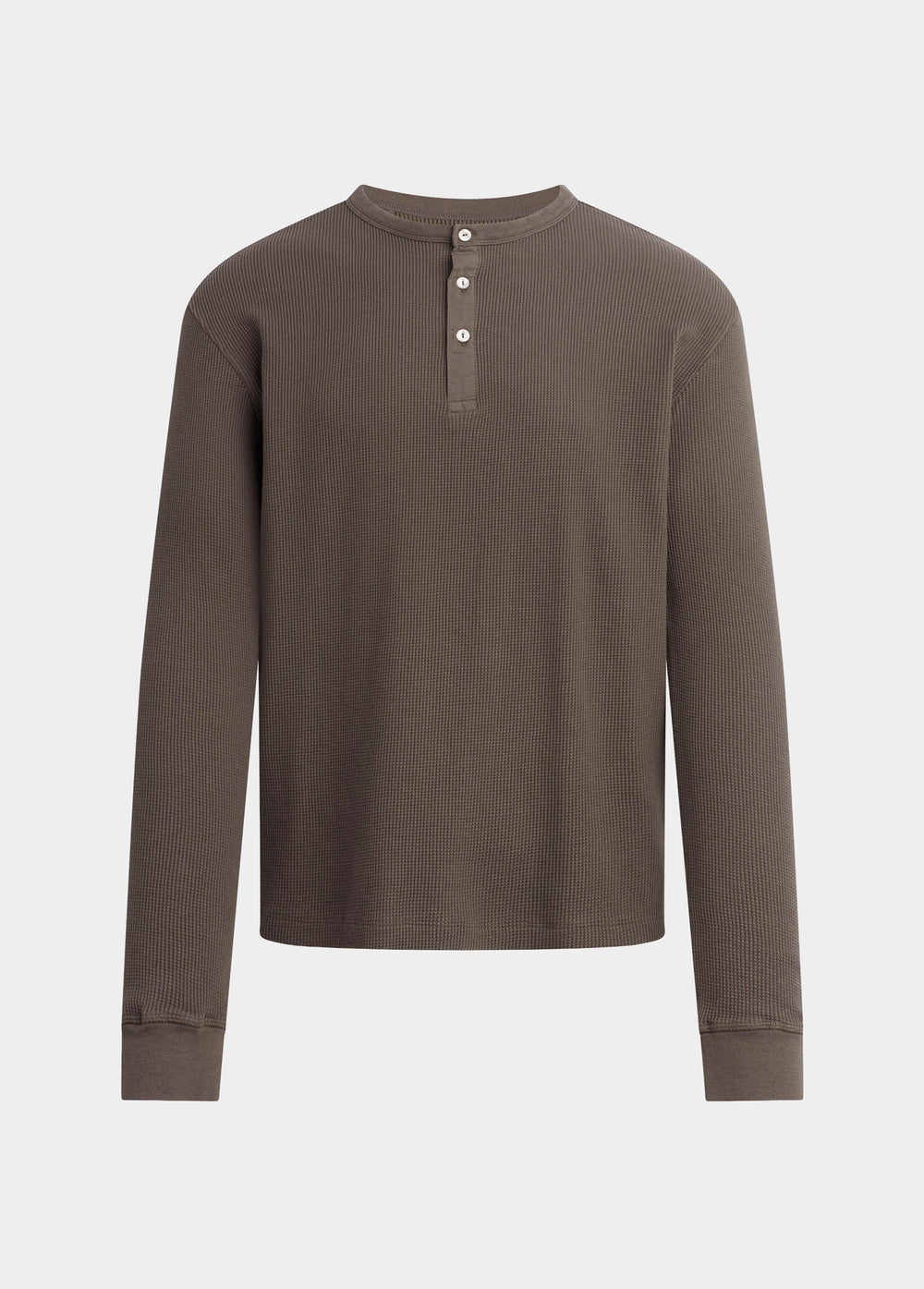 JOE'S | Henley en maille gaufrée - Vert thé
