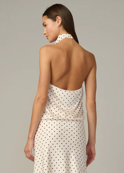 JOE'S | Haut Drapé 'Ines' | Écru à pois