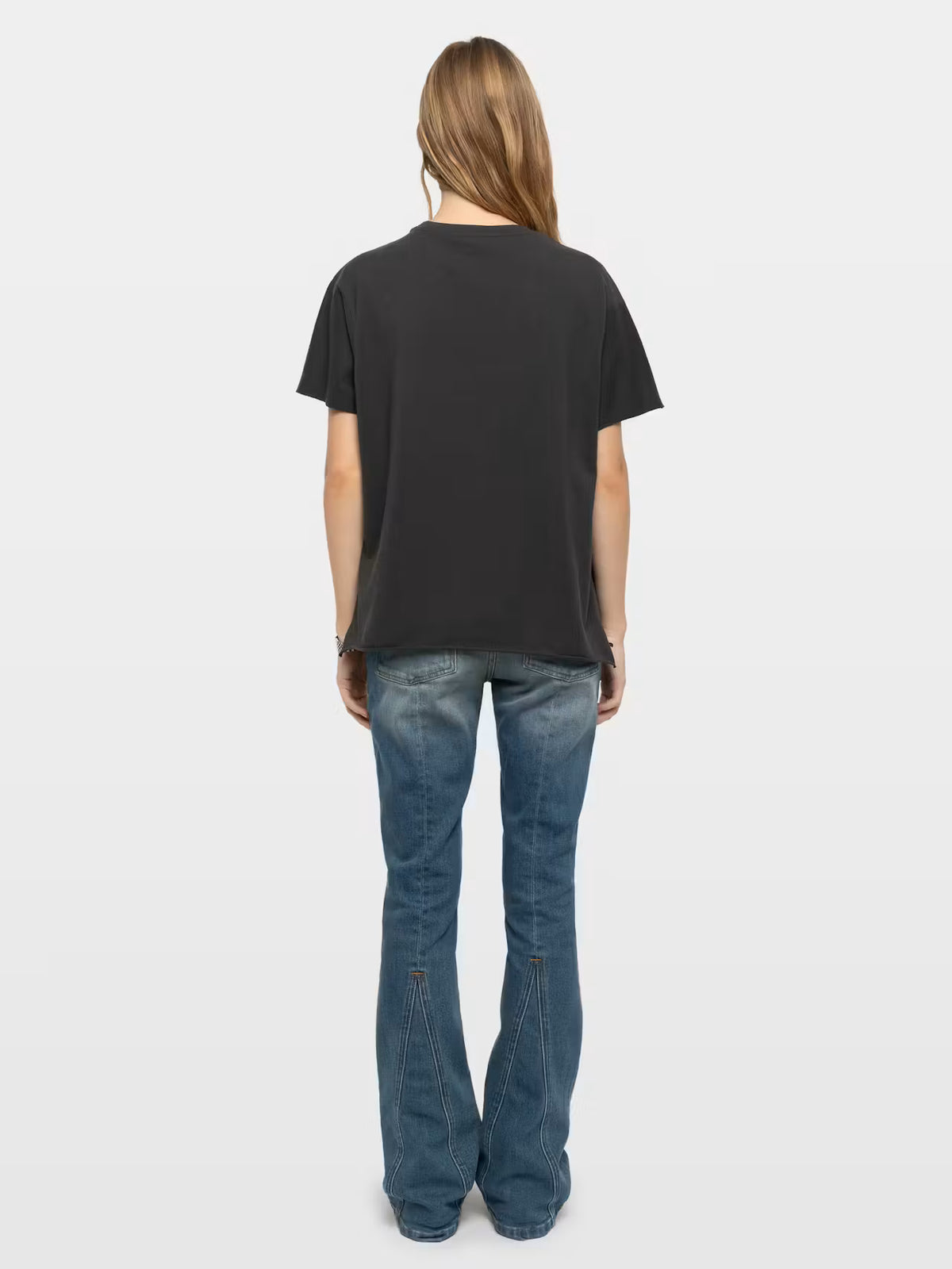 Zadig&Voltaire | T-Shirt en cotton avec strass 'Tommer' | Gris charbon