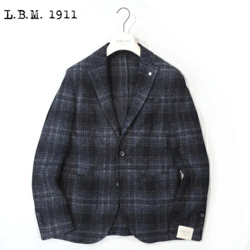 L.B.M. 1911 | Veste sport motif Prince de Galles. - Bleu