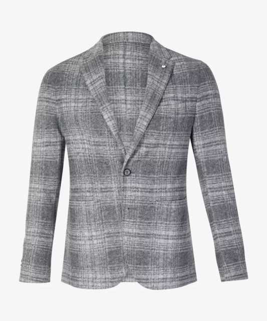 L.B.M. 1911 | Veste sport motif Prince de Galles. - gris clair