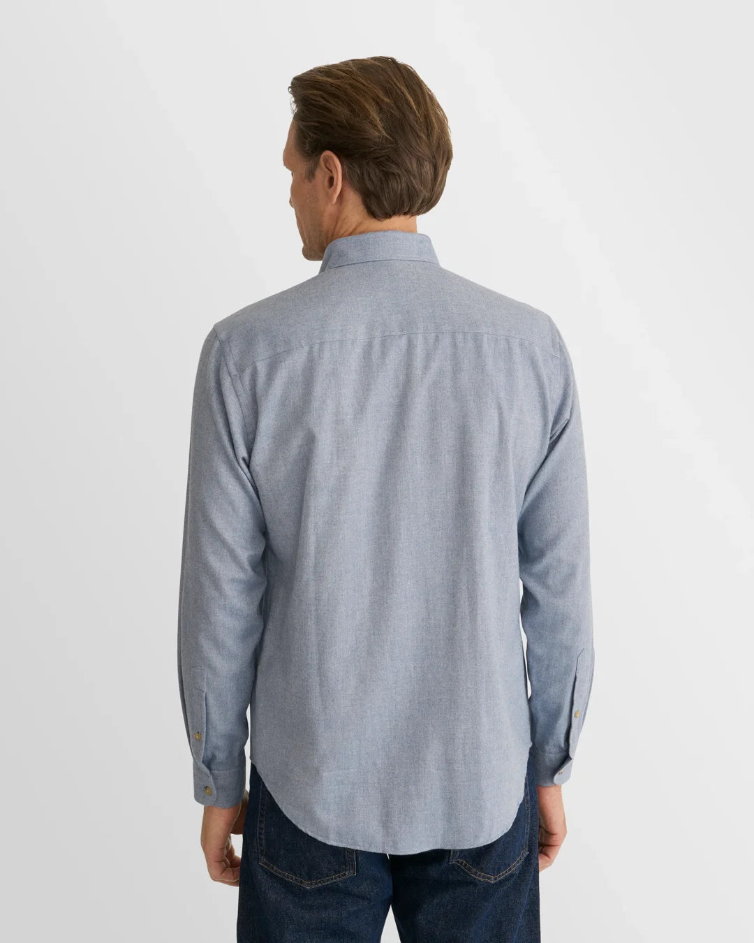 ETON | Chemise en flanelle unie - Bleu clair