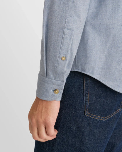 ETON | Chemise en flanelle unie - Bleu clair