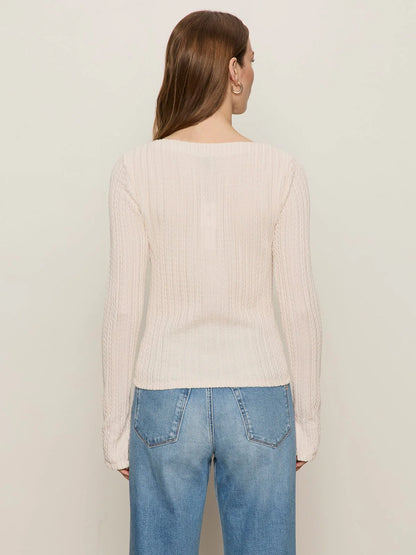 Sanctuary | Haut texturé encolure bateau - Rose lait