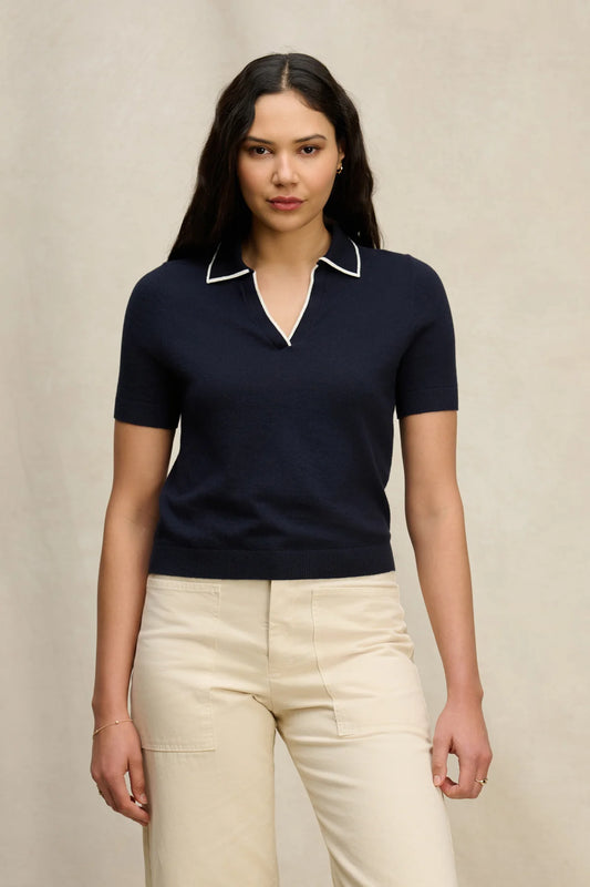 Velvet | Polo "Abela" - Bleu marine