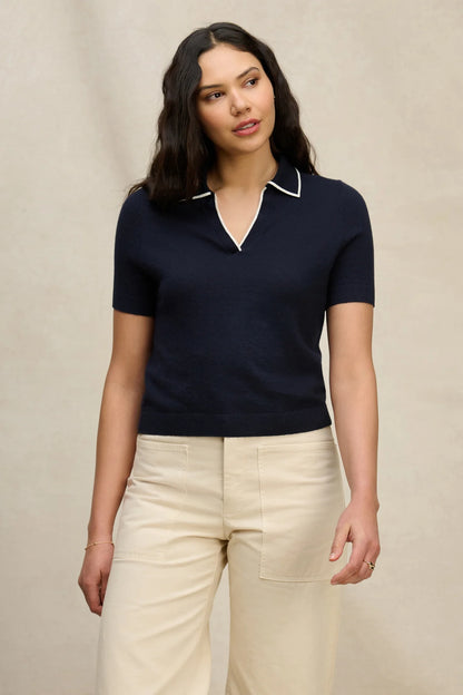 Velvet | Polo "Abela" - Bleu marine