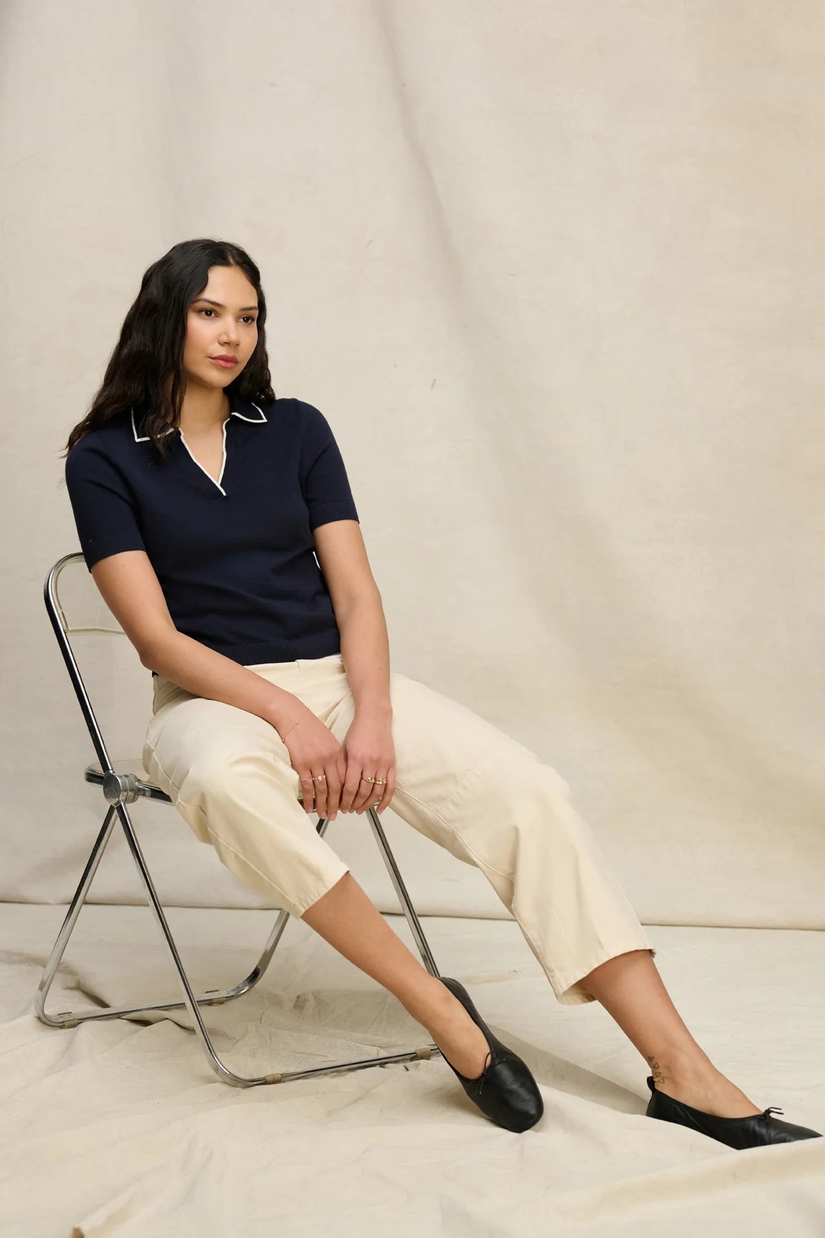 Velvet | Polo "Abela" - Bleu marine