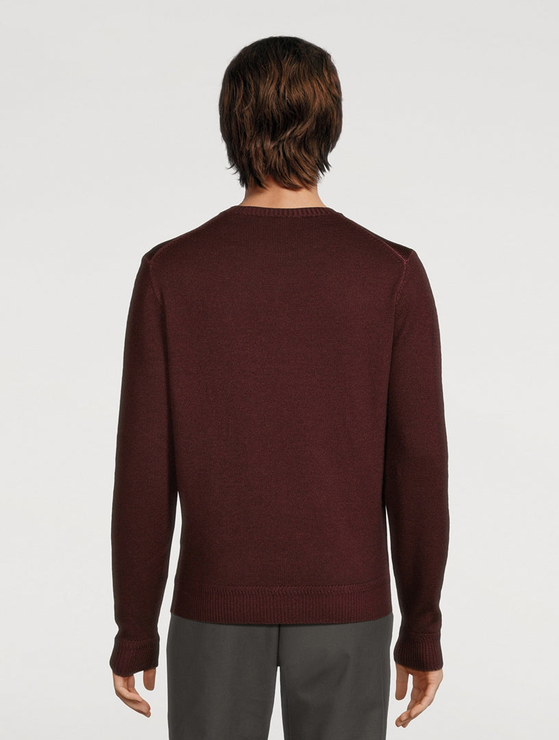 Robert Barakett | Le pull en laine mérinos ''Bertona'' - Bordeaux