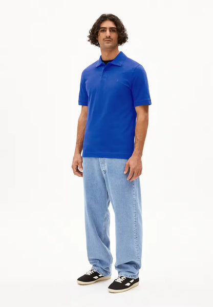 ARMEDANGELS | Polo "MAARIO" - Bleu Dynamo