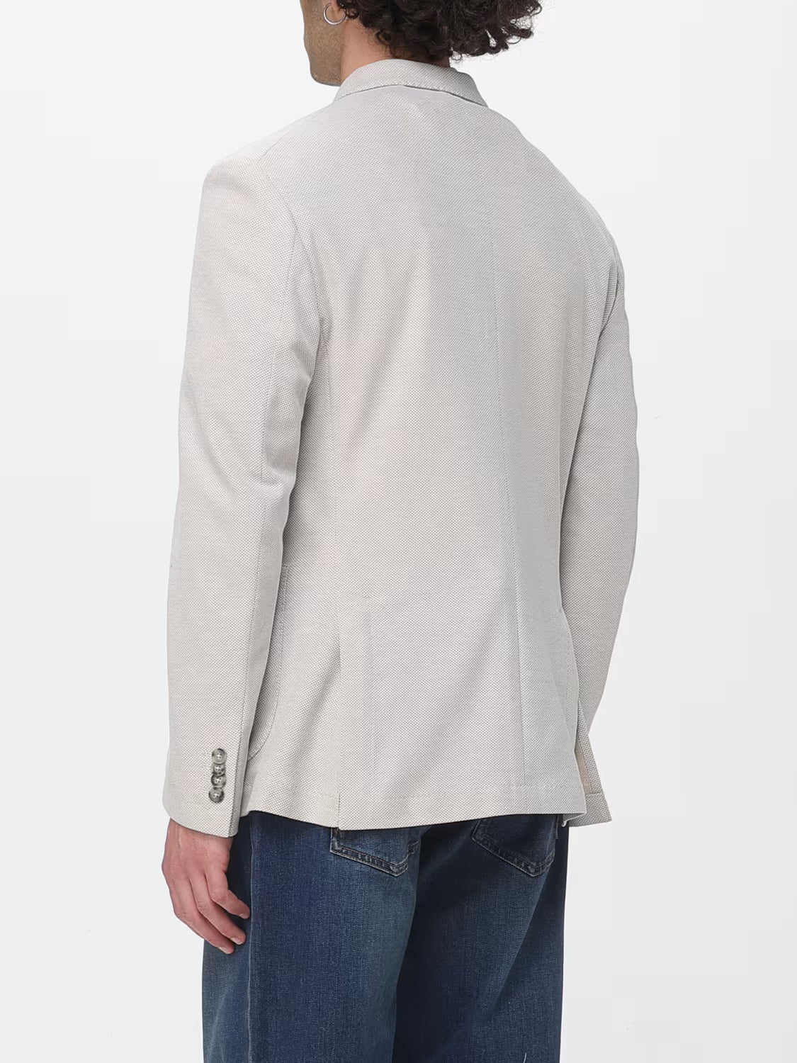 Manuel Ritz | Veste croisée en jersey de coton piqué - Beige