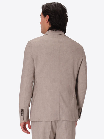 Distretto12 |Veste croisée en mélange de viscose chinée Acanto -Gris béton