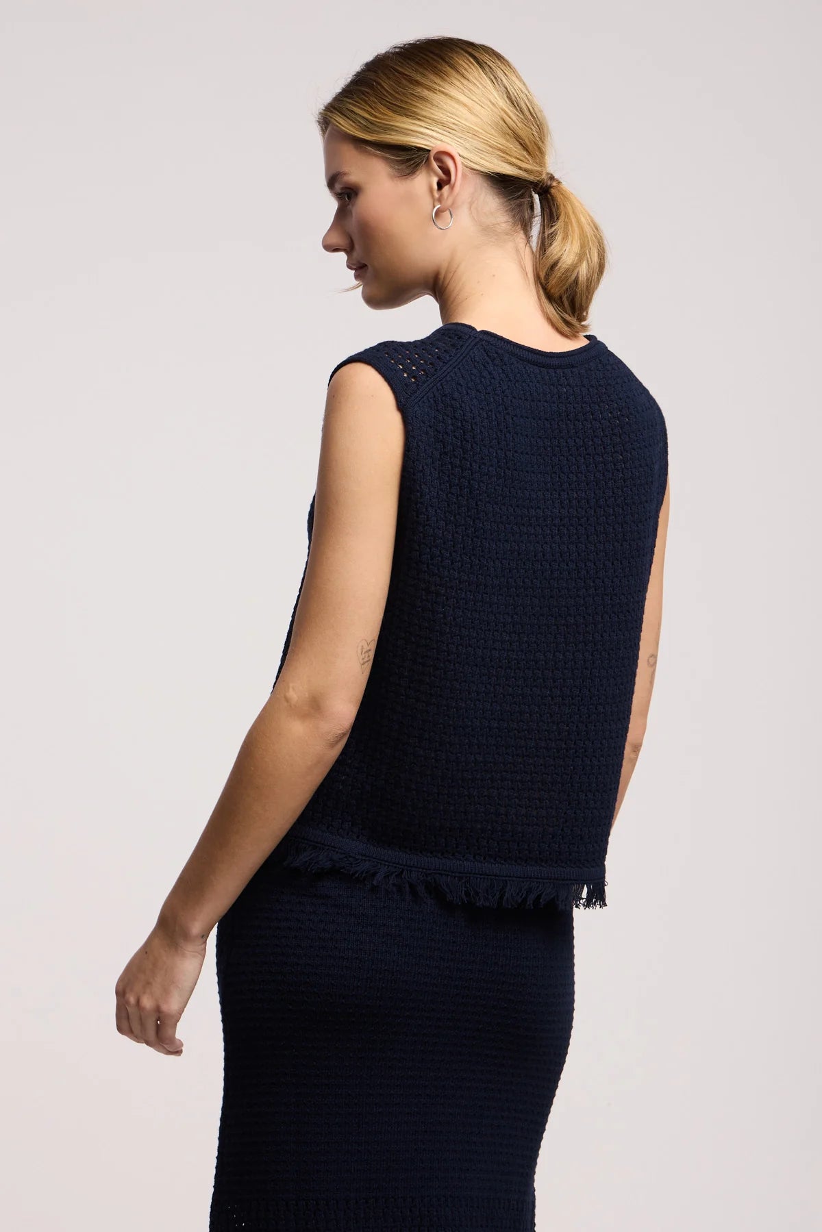 Velvet | Top en maille "Cova"- Navy
