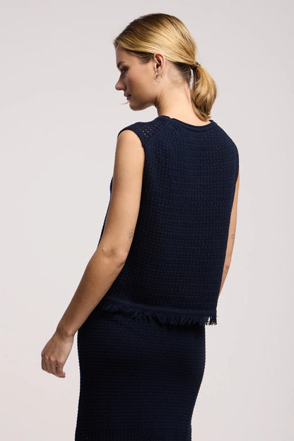 Velvet | Top en maille "Cova"- Navy