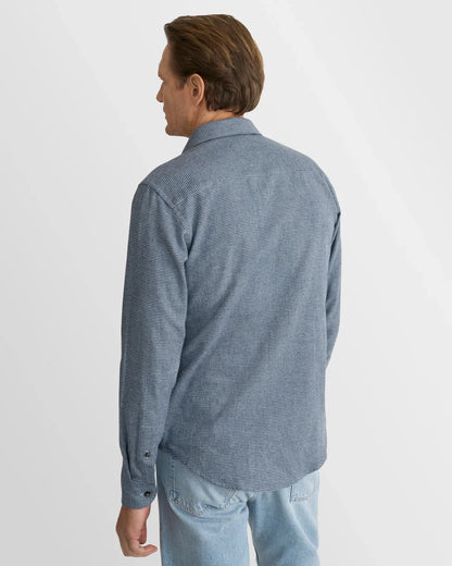 ETON | Chemise en flanelle à motif pied-de-poule - Bleu