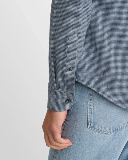 ETON | Chemise en flanelle à motif pied-de-poule - Bleu