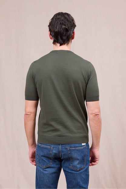 Filippo De Laurentiis | T-shirt en maille de coton crêpé - Olive