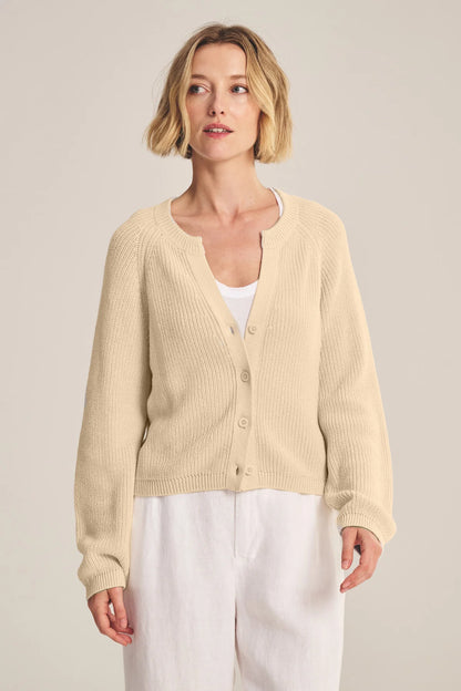 Velvet | Le cardigan ''Mirae'' en maille épaisse texturée -  Crème