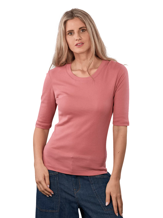 MOS MOSH | T-shirt à col rond "MALI"- Rose poudré