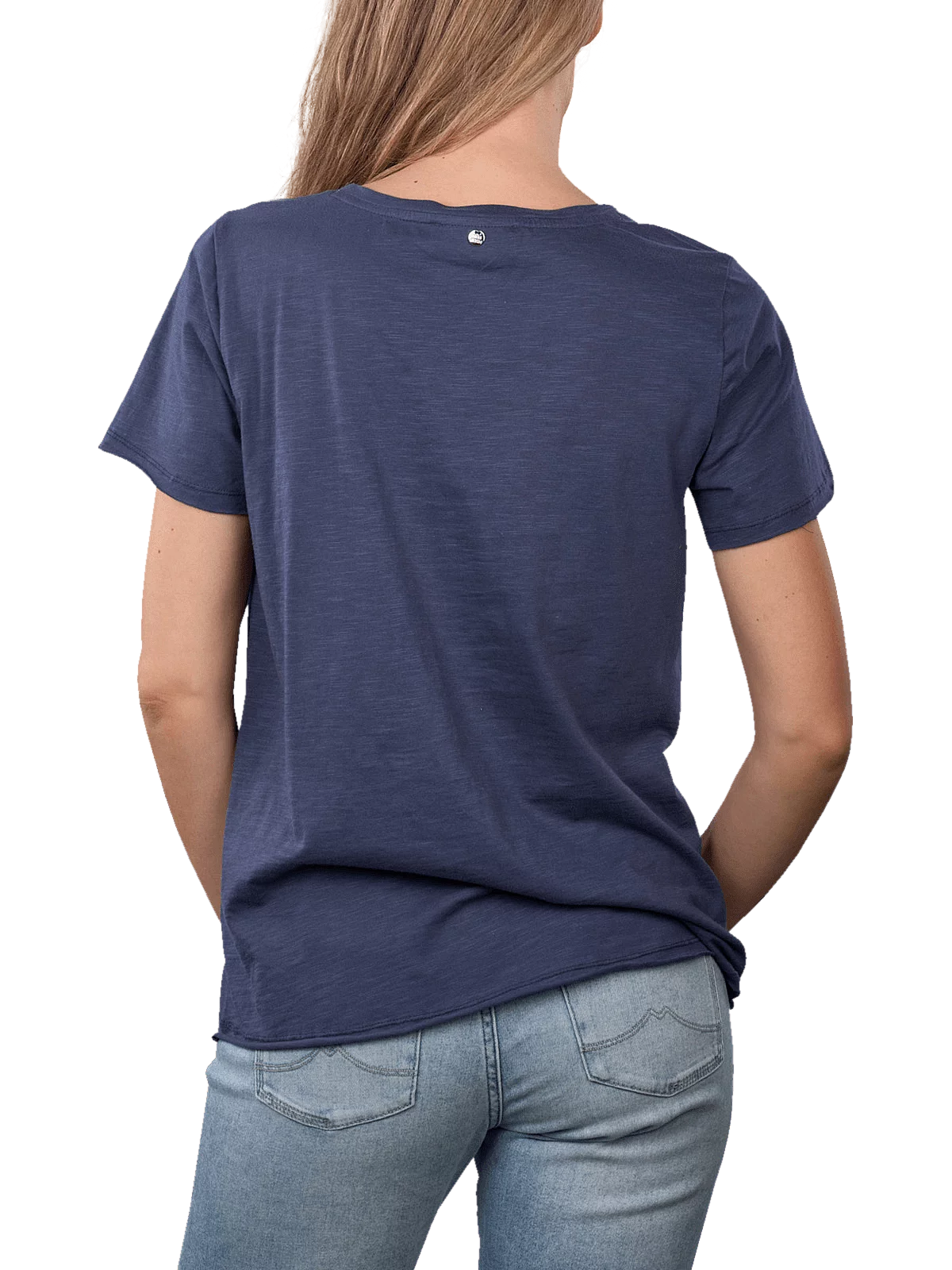 MOS MOSH | T-shirt à col rond "ROMI GETHI"- Bleu royal