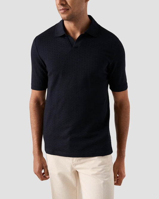 Eton | Polo en jacquard - Marine