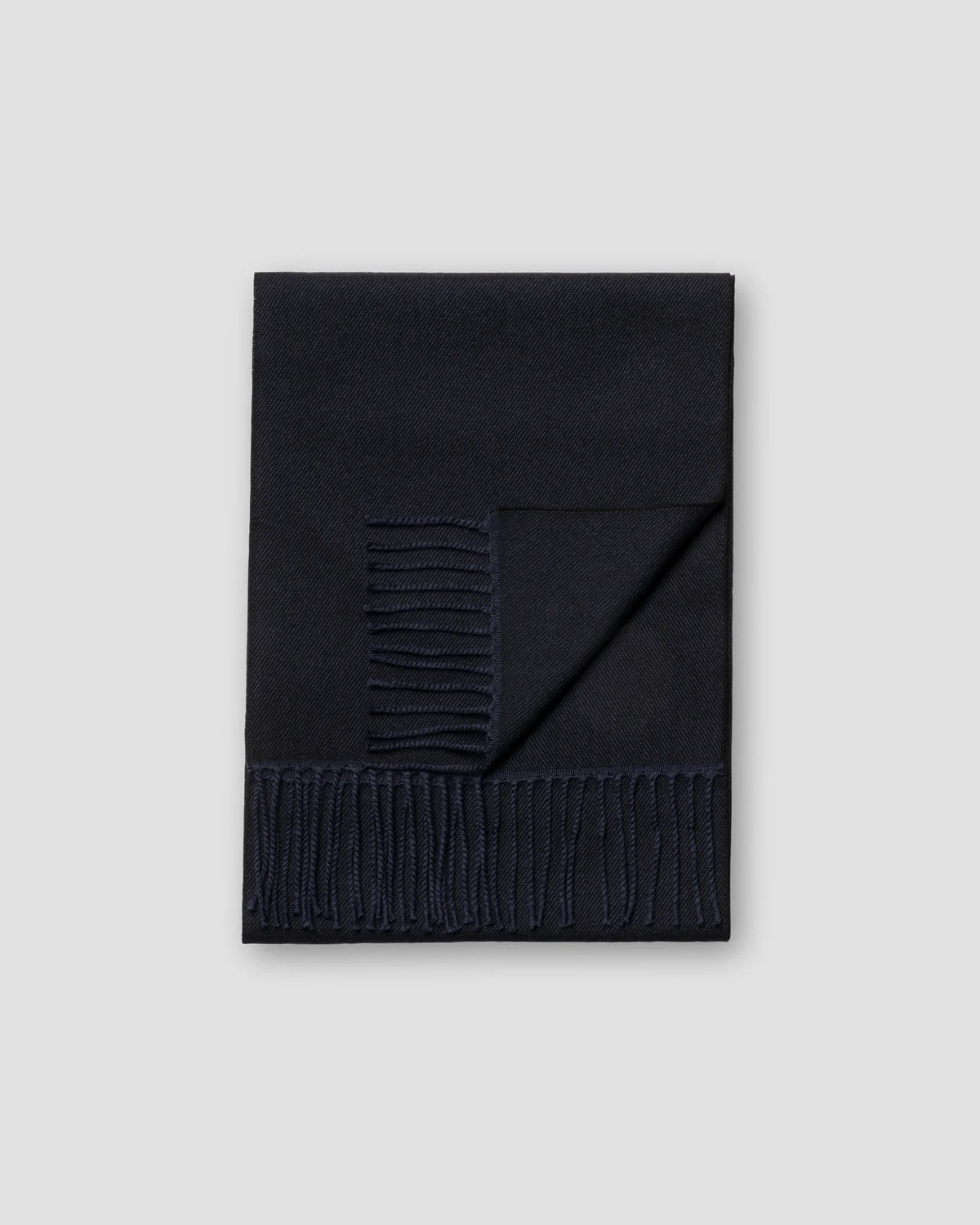 ETON | Écharpe en laine mérinos sergée -  bleu marine