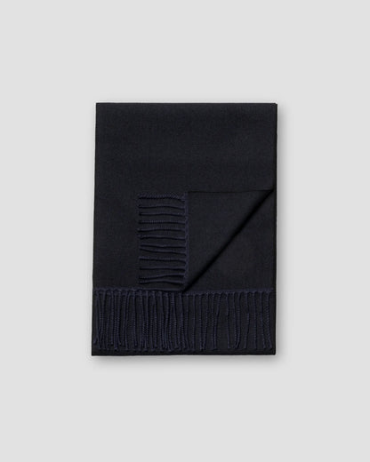 ETON | Écharpe en laine mérinos sergée -  bleu marine